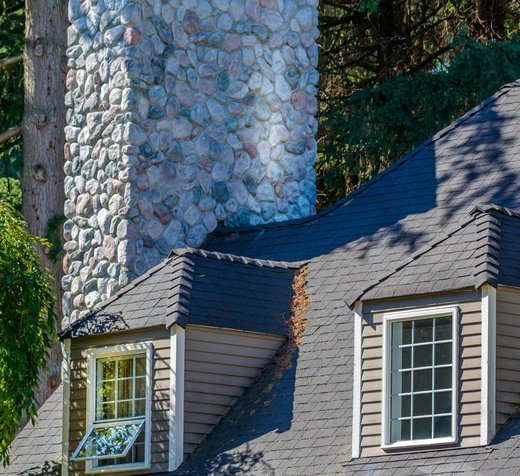 Concrete tile roof on a custom Colorado home